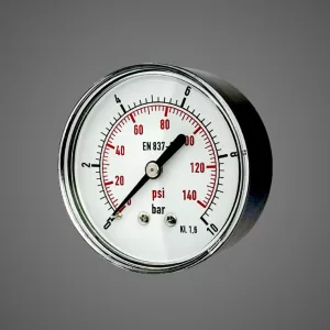 40mm Pressure Gauge Rear Entry